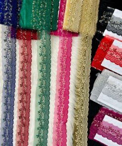 fancy cutdana color lace