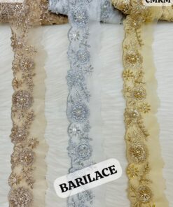 Botanical Embroidery And Starburst Net Trim