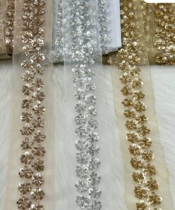 3D Star-Flower Sequin Trim