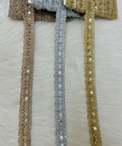 Scalloped Beaded Chain Lace