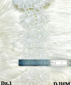 Oversized Floral Embroidery Lace – 5.5 Inch Width