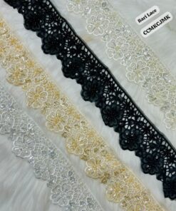 Delicate Webbed Floral Net Lace