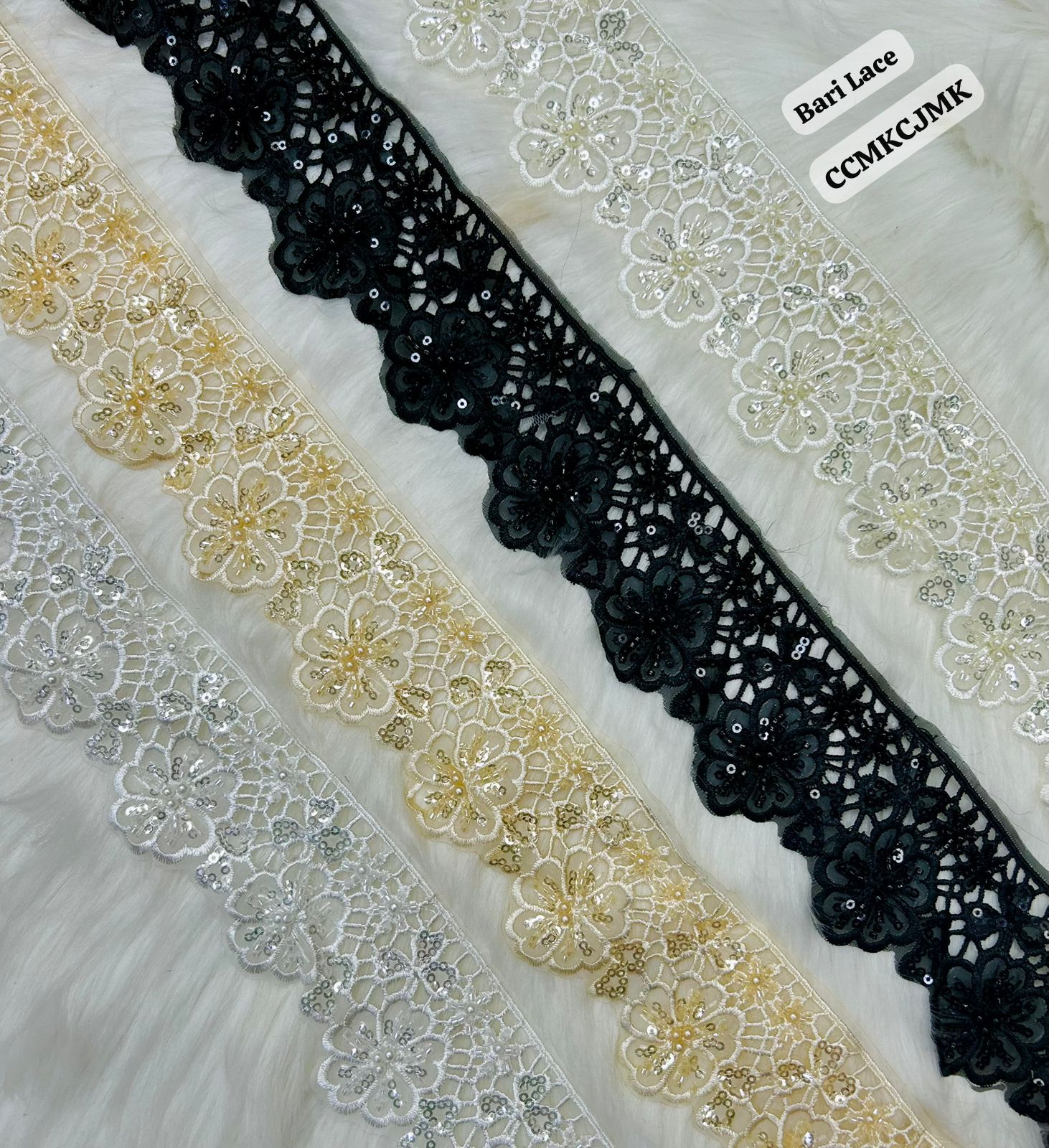 Delicate Webbed Floral Net Lace