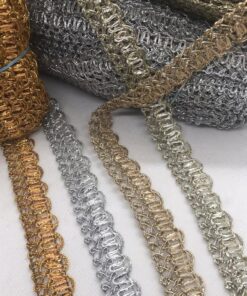Woven Metallic Loop Lace