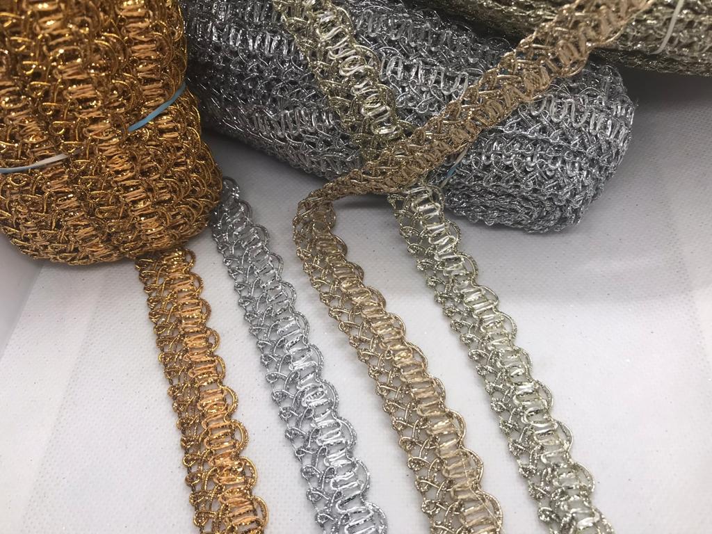 Woven Metallic Loop Lace