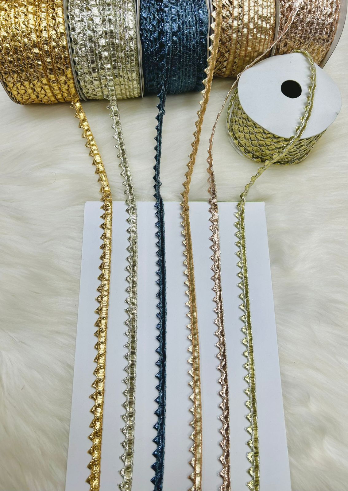 Multi-Color Zigzag Gota Rolls