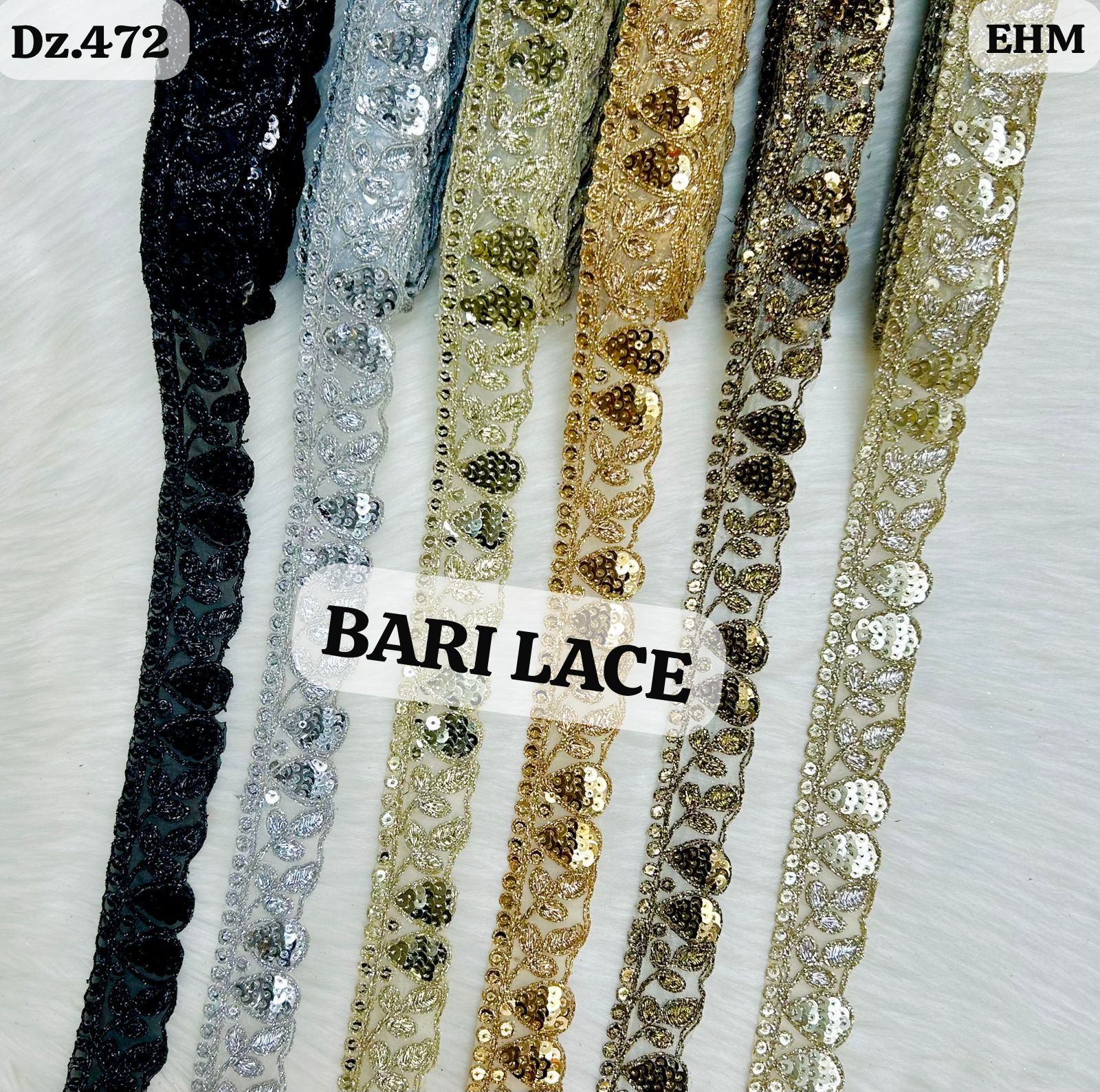 Shimmering Teardrop Leaf Trim