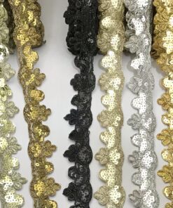 Bold Clover-Leaf Sequin Trim