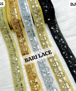 Petite Heart Sequin Net Border