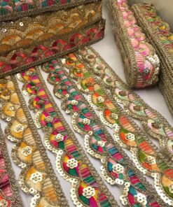 Multi-Layered Scalloped Sequin Lace