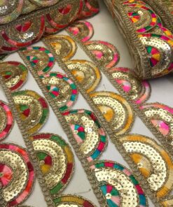 Heavy Gold Sequin "Chand" Border