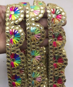 Bold Sunburst Scalloped Gota Lace