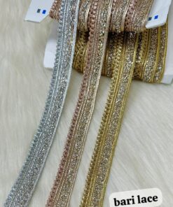 JKK Triple-Tone Metallic Gota Lace (16 Gaz)