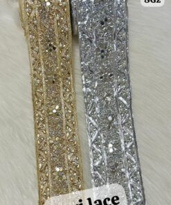 BIMK Mirror-Work And Pearl Embroidered Belt Lace (8 Gz)