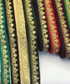 Scalloped Bead-Style Velvet Trimming