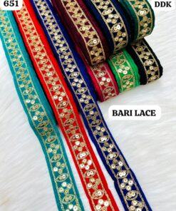 Geometric Oval Sequin Velvet Border