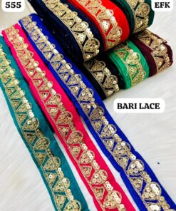 Heart-Motif Scalloped Velvet Lace